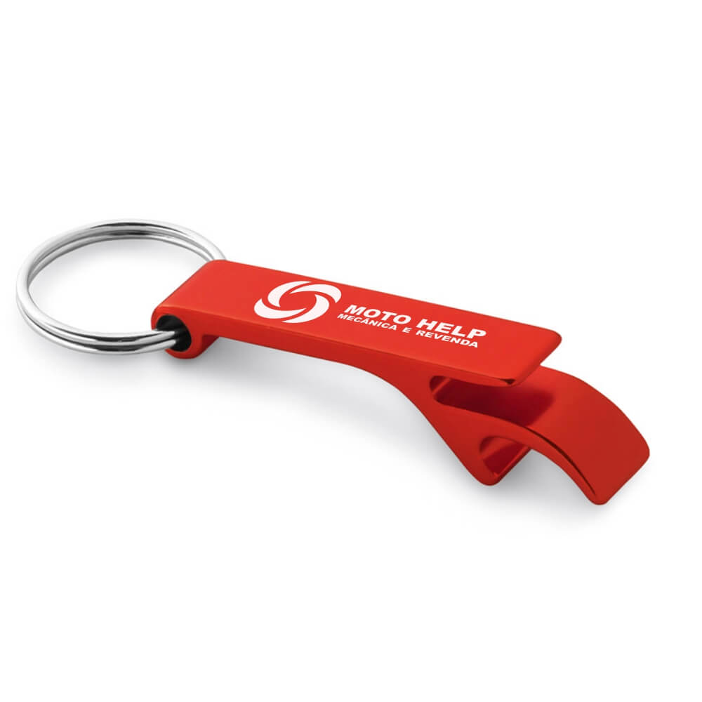 Abridor Gravação A Laser Alumínio Multifunção (Vermelho)