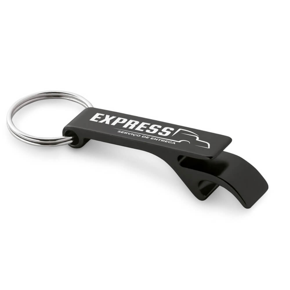 Abridor Gravação A Laser Alumínio Multifunção (Preto)