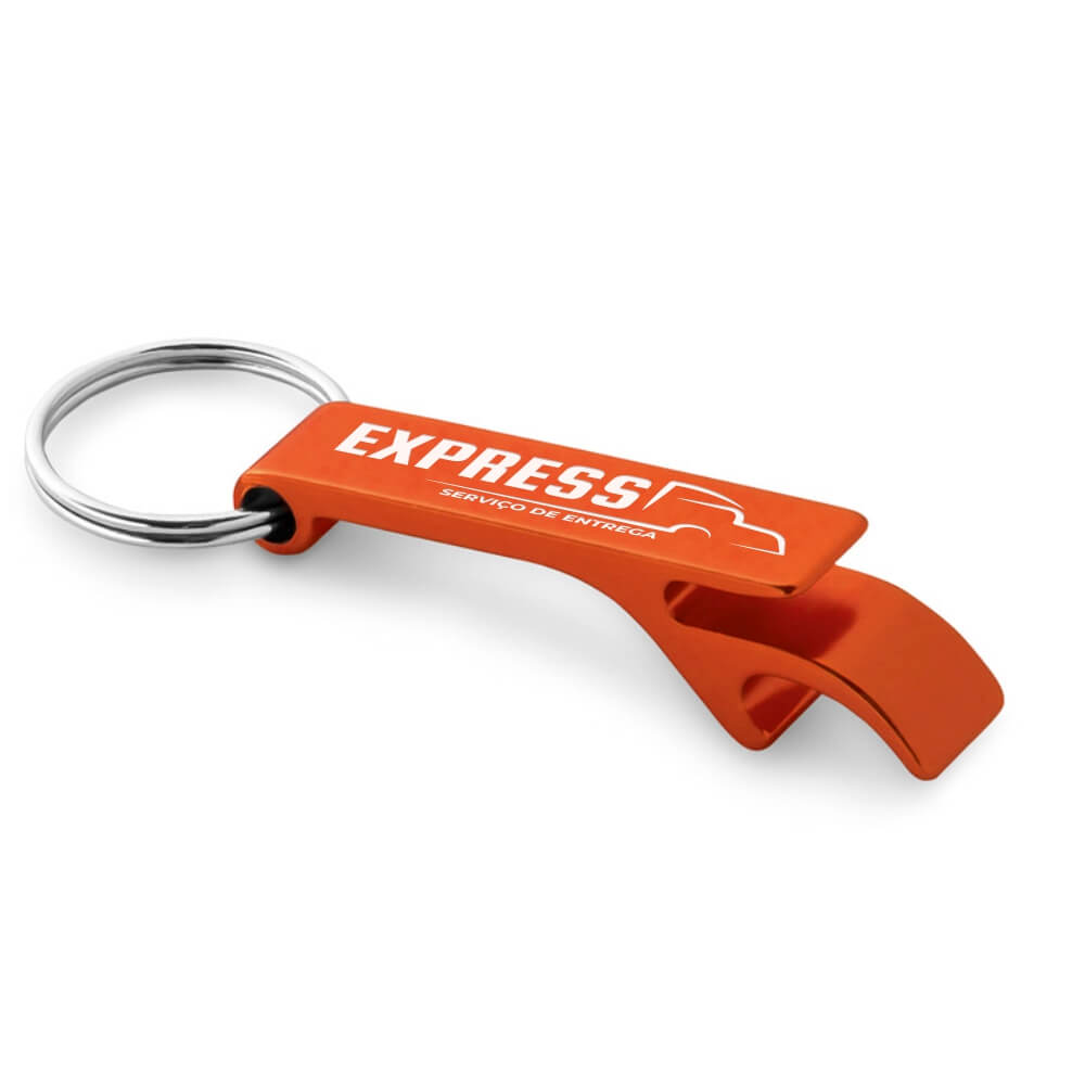 Abridor Gravação A Laser Alumínio Multifunção (Laranja)