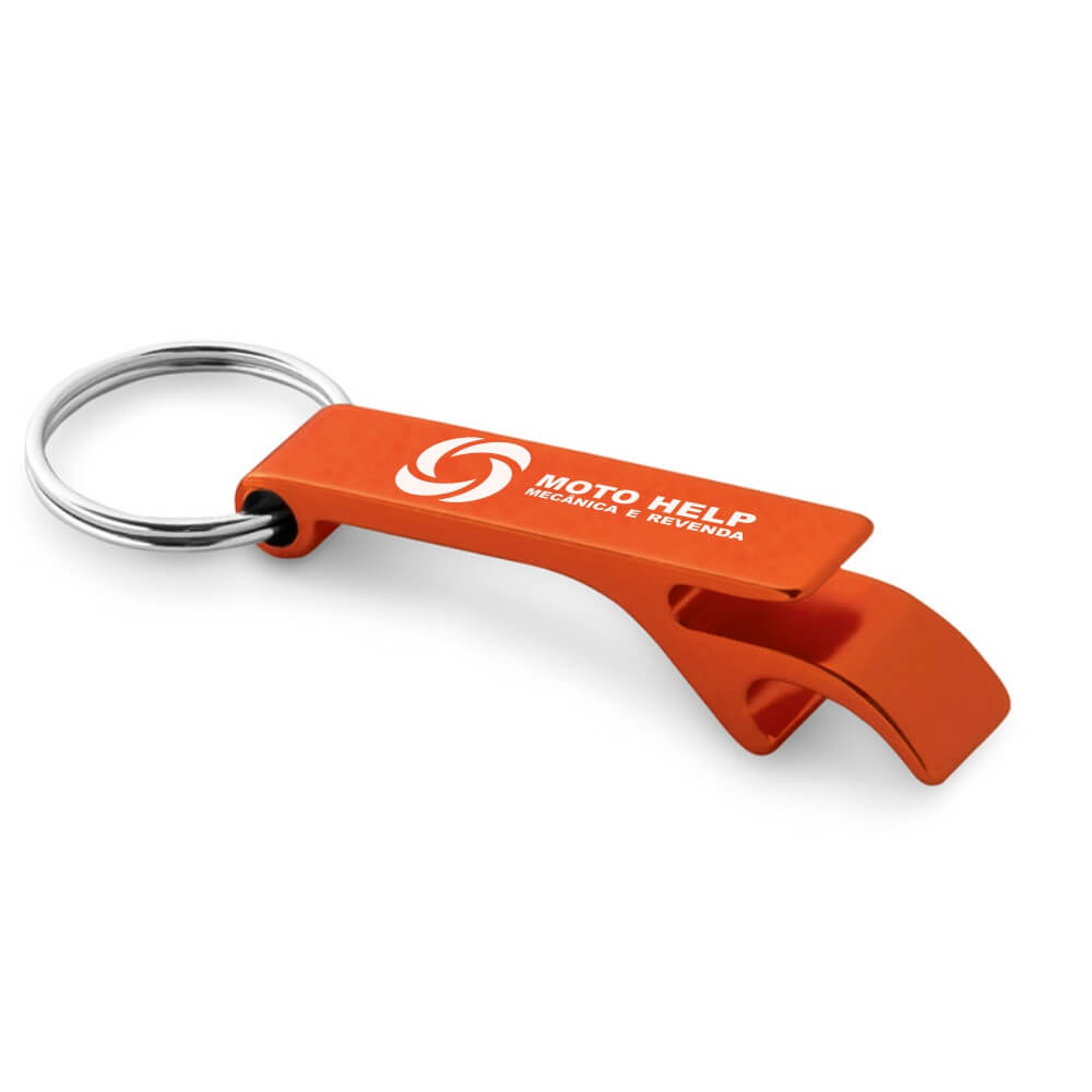 Abridor Gravação A Laser Alumínio Multifunção (Laranja)