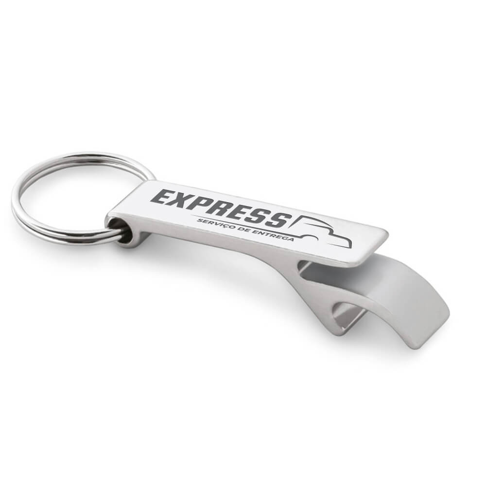 Abridor Gravação A Laser Alumínio Multifunção (Cromado Satinado)