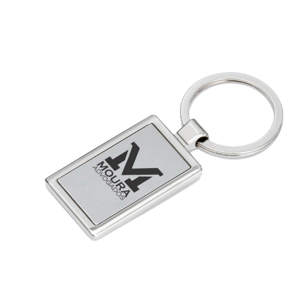 Chaveiro Gravação a Laser Aço Retangular
