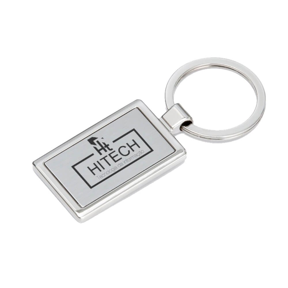 Chaveiro Gravação a Laser Aço Retangular