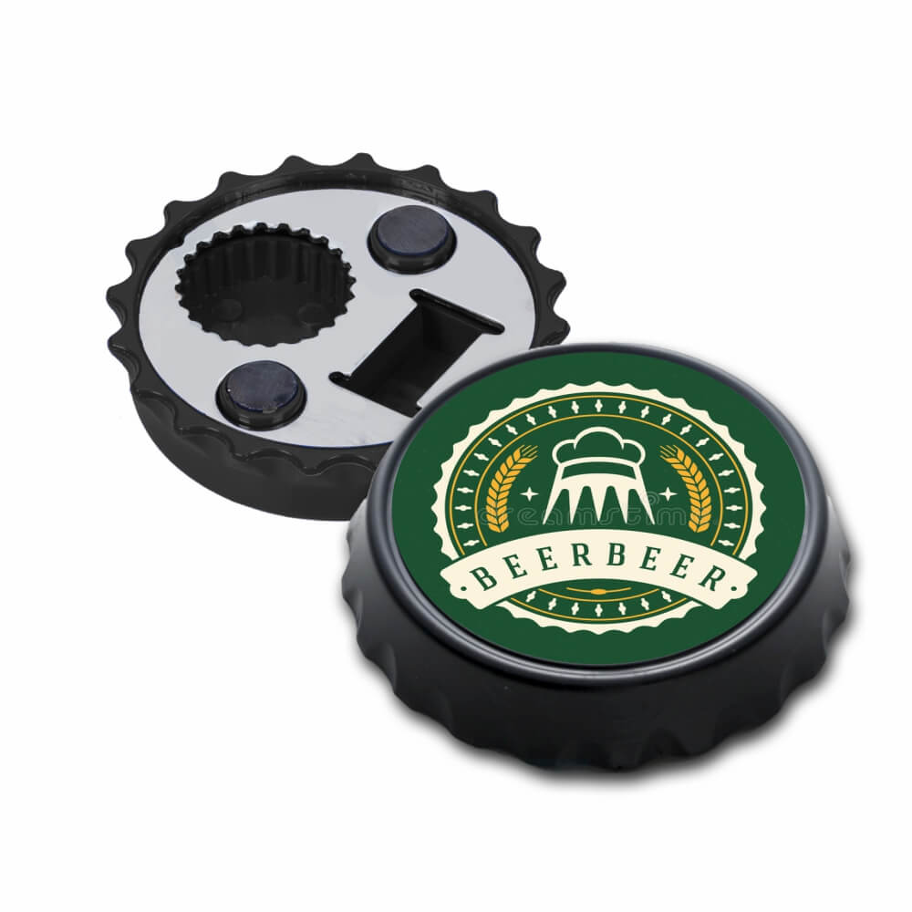 Abridor Com ímã Tampinha (Preto)