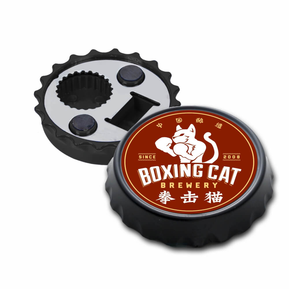 Abridor Com ímã Tampinha (Preto)