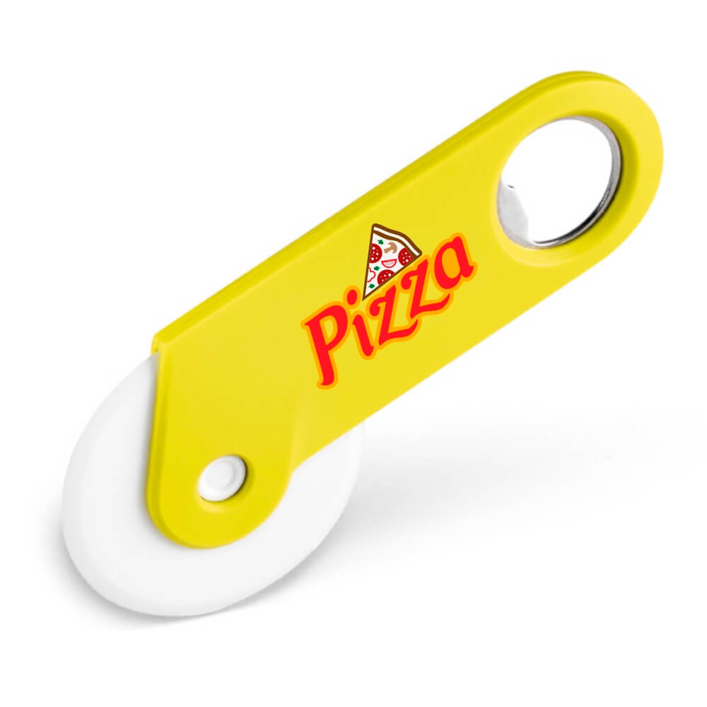 Abridor Cortador De Pizza Tradicional Tokev (Amarelo)