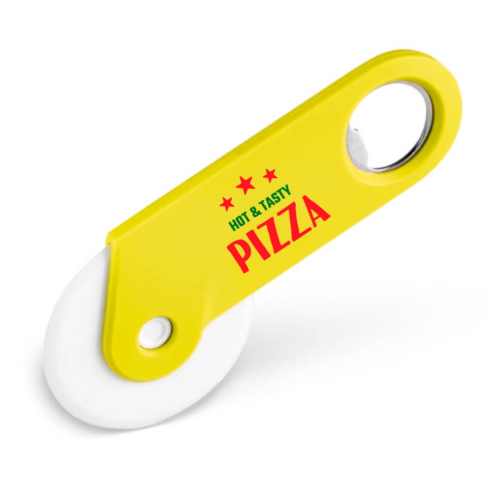 Abridor Cortador De Pizza Tradicional Tokev (Amarelo)