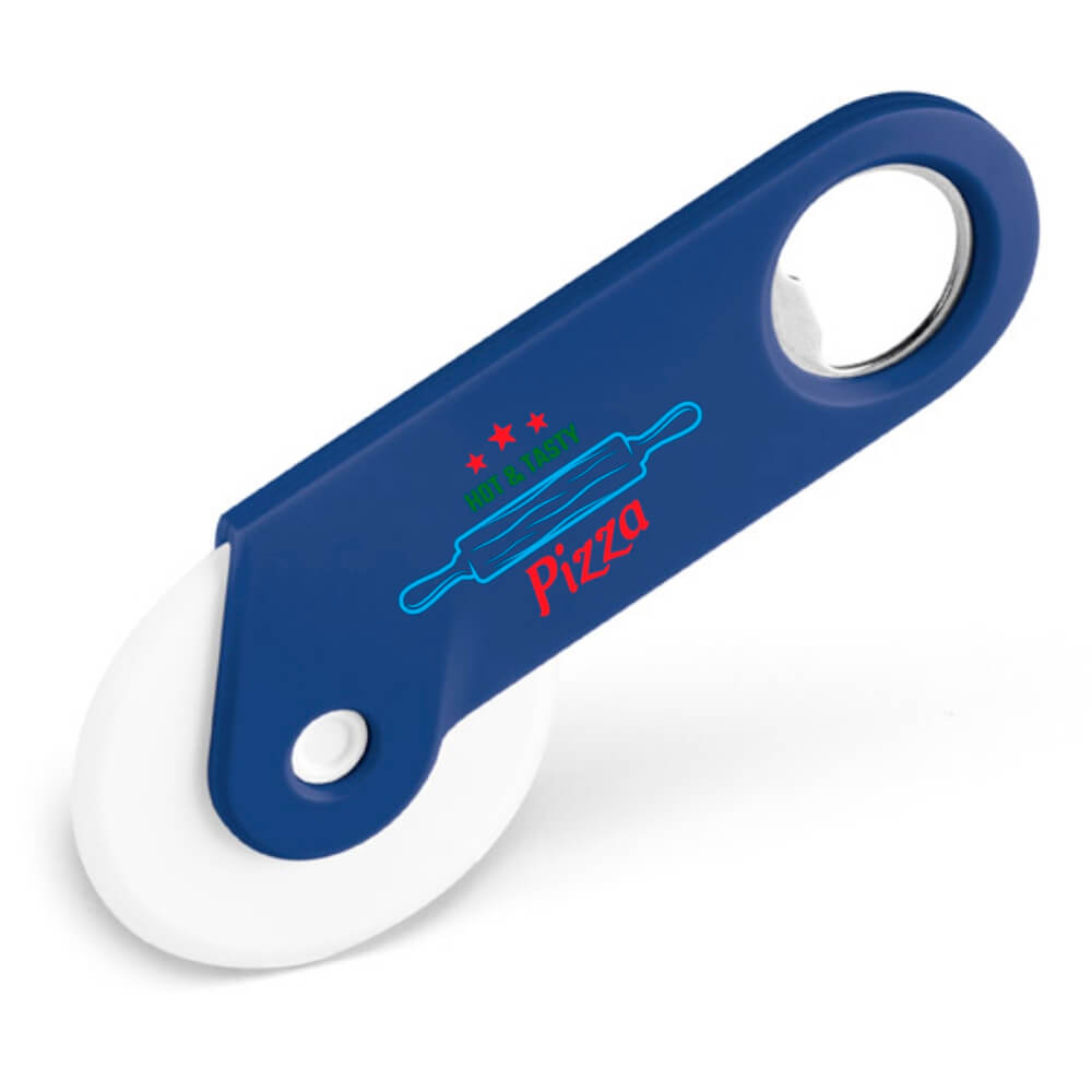 Abridor Cortador De Pizza Tradicional Tokev (Azul)