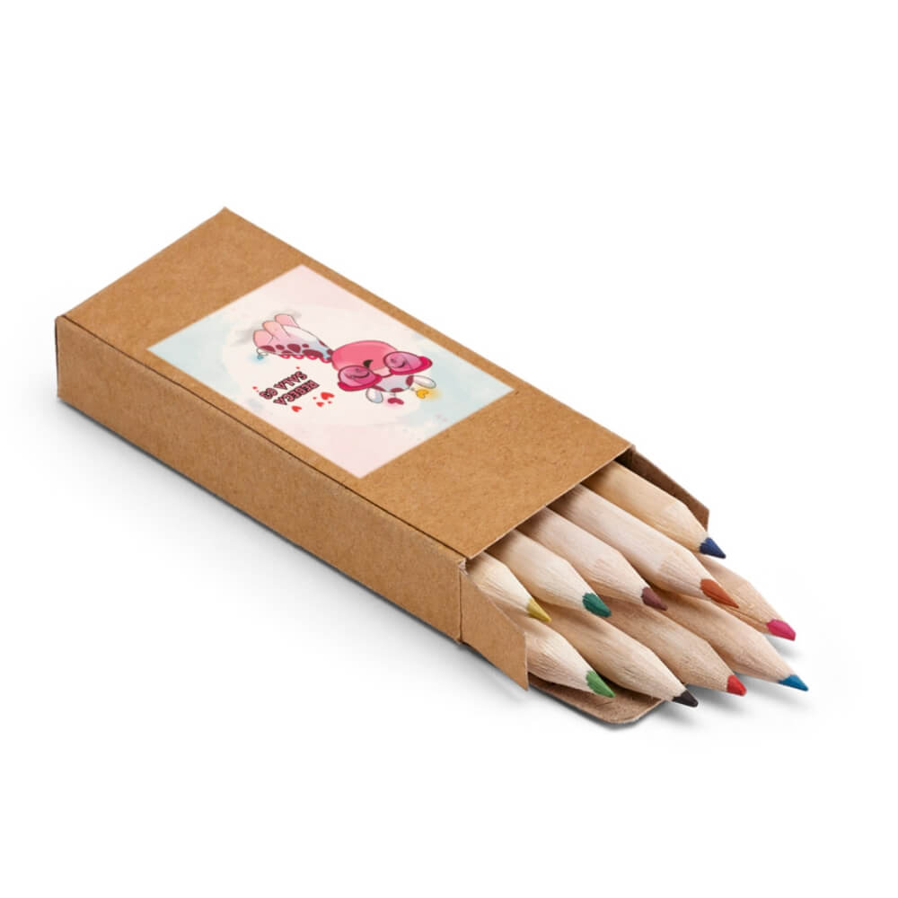 Lápis De Colorir Mini Caixa Com 10un