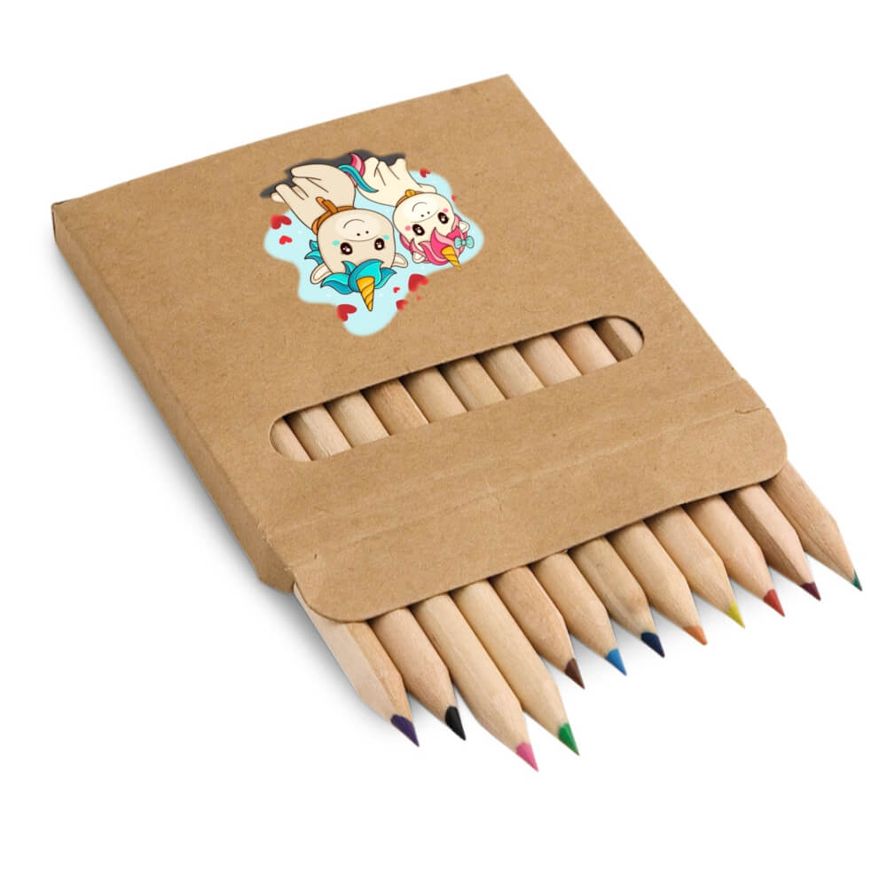 Lápis De Colorir Mini Caixa Com 12un