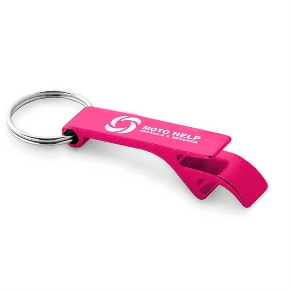 Abridor Gravação A Laser Alumínio Multifunção (Rosa)