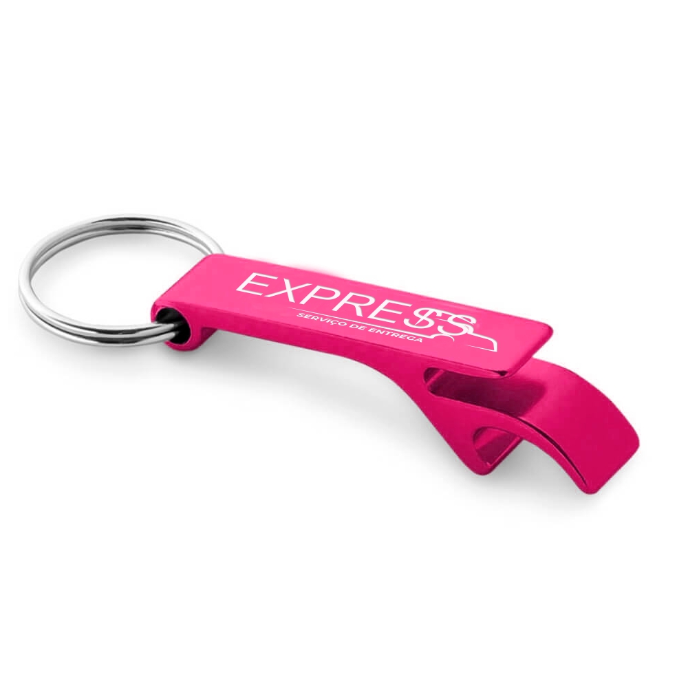 Abridor Gravação A Laser Alumínio Multifunção (Rosa)