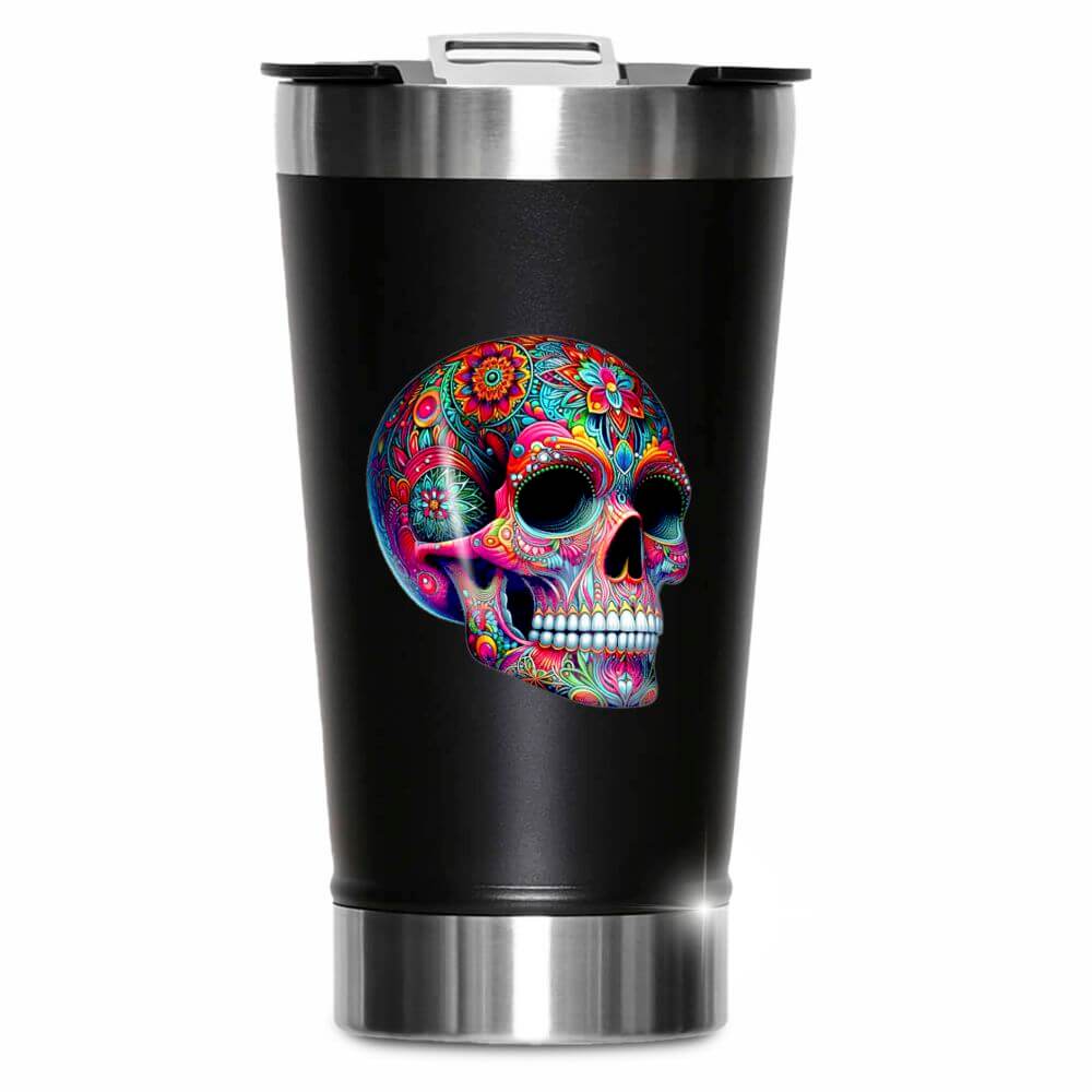 Copo Térmico Modelo Com Abridor E Dtf Uv Preto