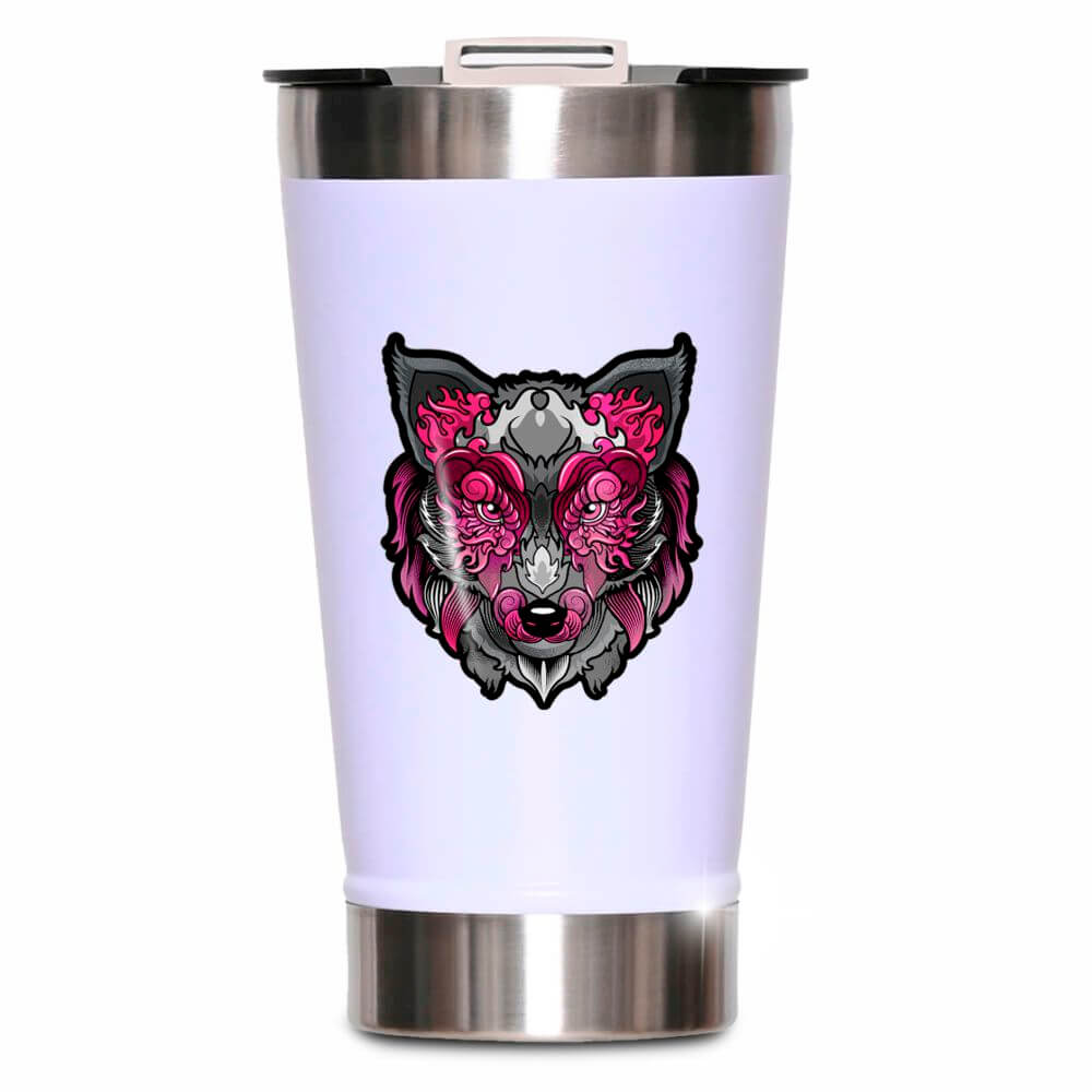 Copo Térmico Modelo Com Abridor E Dtf Uv Branco