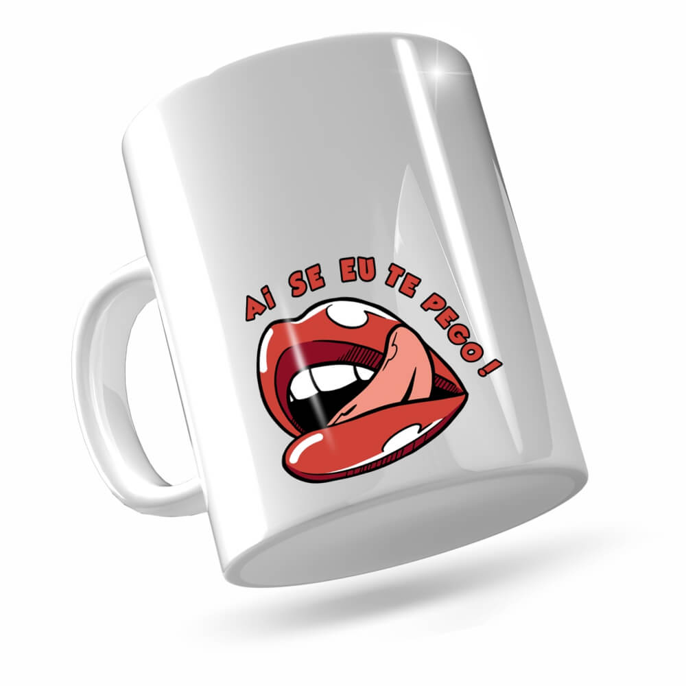 Caneca De Cerâmica Simples 325ml Com Dtf Uv Branca