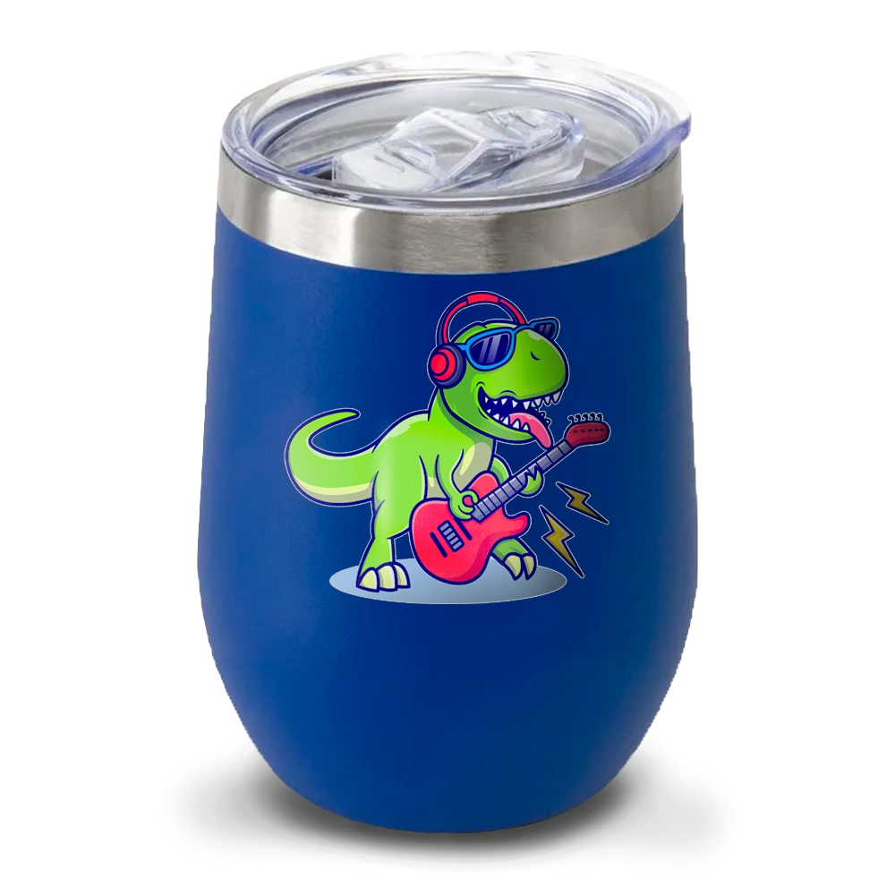 Copos Térmicos Modelo Cuia Com Tampa 360ml Adesivo Dtf Uv Azul