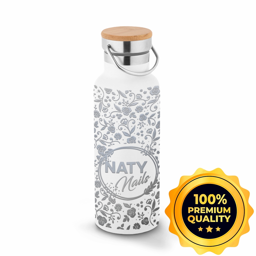 Squeeze De Aço Inox Térmica Modelo Ragnar Com Parede Dupla Gravação 360 (Branca)