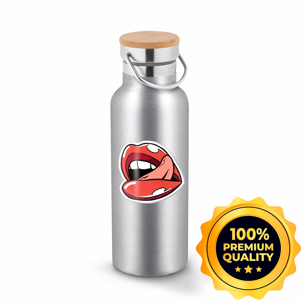 Squeeze De Aço Inox Térmica Modelo Ragnar Com Parede Dupla Com Dtf Uv (Cromada Satinada)