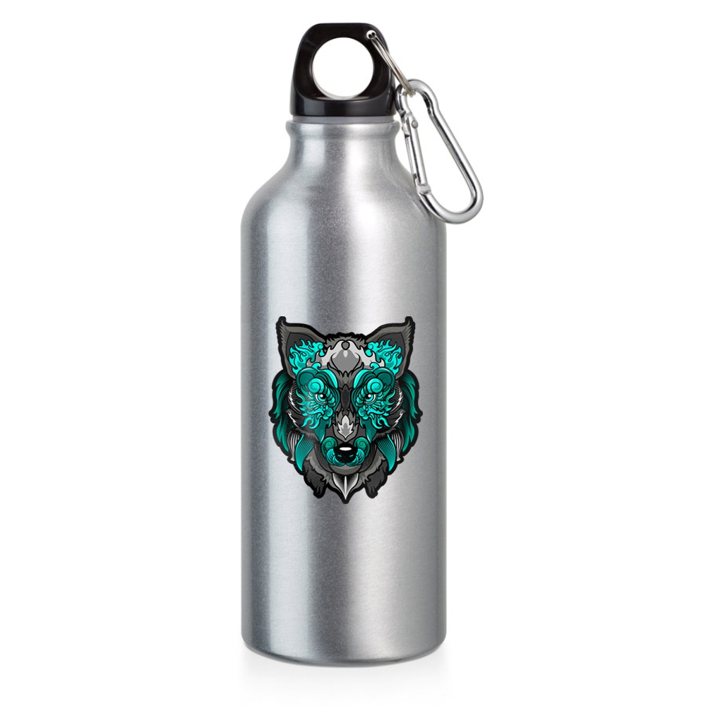 Squeeze De Alumínio Modelo Erald Com Mosquetão Dtf Uv 500ml (Cromada)