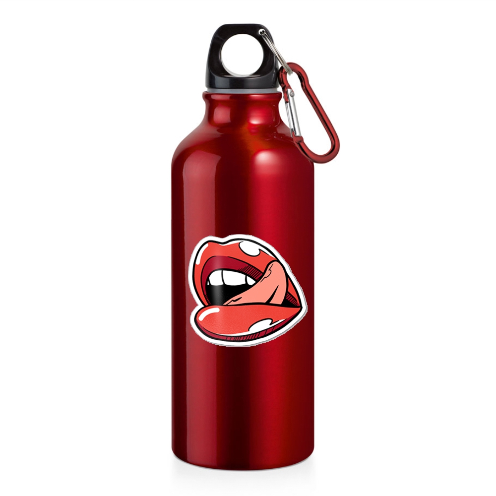 Squeeze De Alumínio Modelo Erald Com Mosquetão Dtf Uv 500ml (Vermelha)