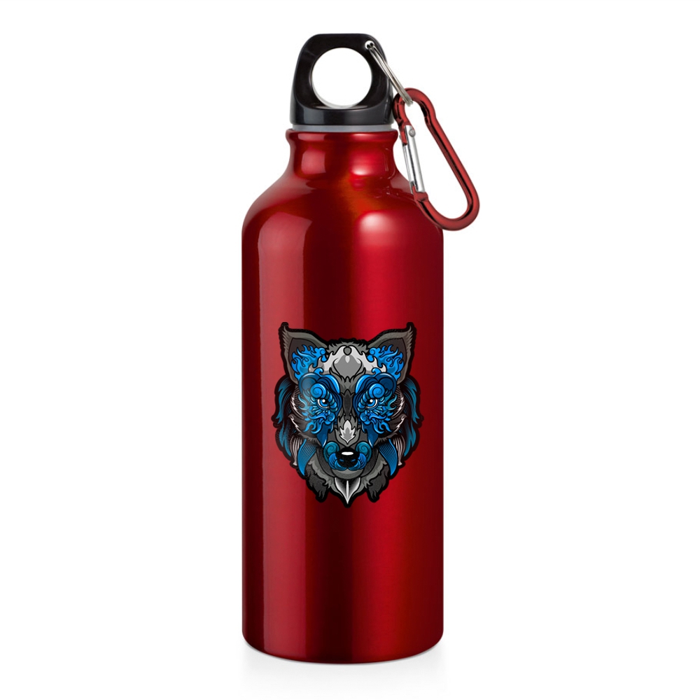 Squeeze De Alumínio Modelo Erald Com Mosquetão Dtf Uv 500ml (Vermelha)