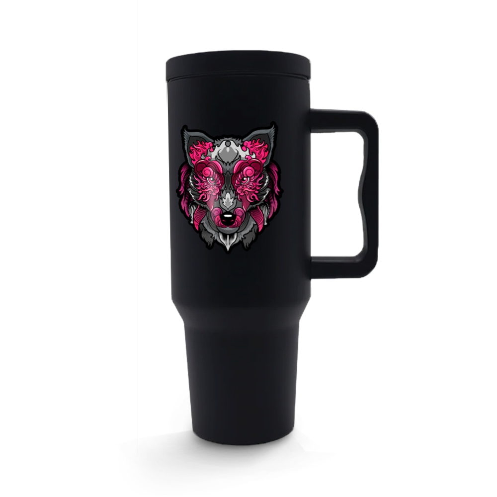 Copos Térmicos Modelo Quench Pro Tampa Acrílica Tampa Lisa Adesivo DTF UV 1200ml Preto