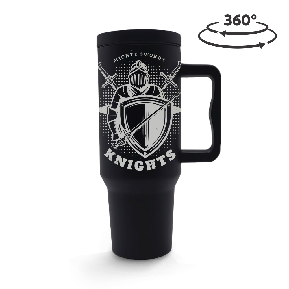 Copos Térmicos Modelo Quench Pro Tampa Lisa Gravação 360 1200ml Preto