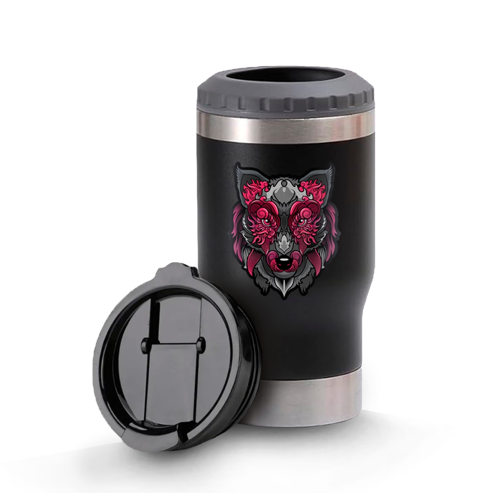 Copos Térmicos Modelo Multifunção 420ml Adesivo Dtf Uv Preto