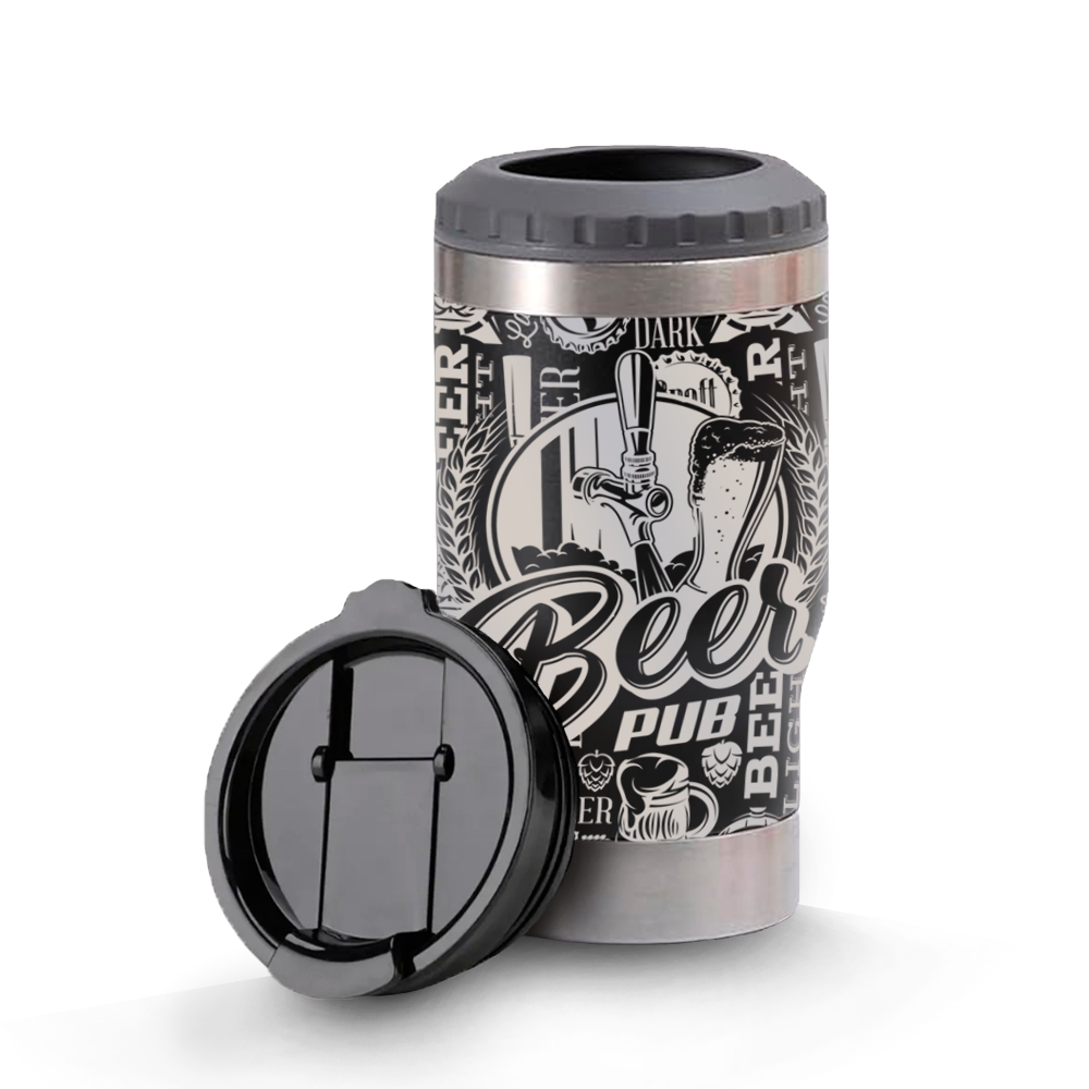 Copos Térmicos Modelo Multifunção 420ml Gravação 360 Preto