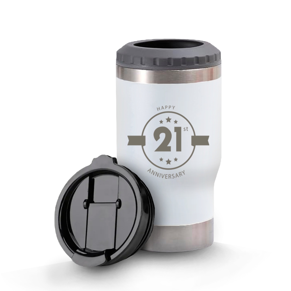 Copos Térmicos Modelo Multifunção 420ml Gravação Frontal Branco