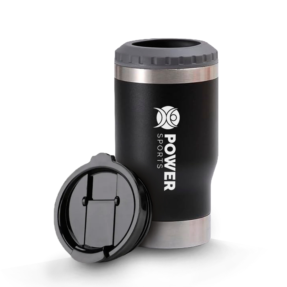 Copos Térmicos Modelo Multifunção 420ml Gravação Frontal Preto