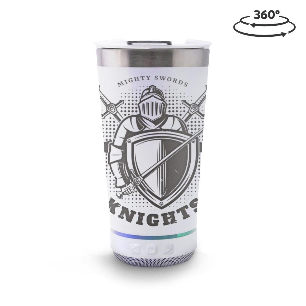 Copo Térmico com Abridor e Som 420ml Branco