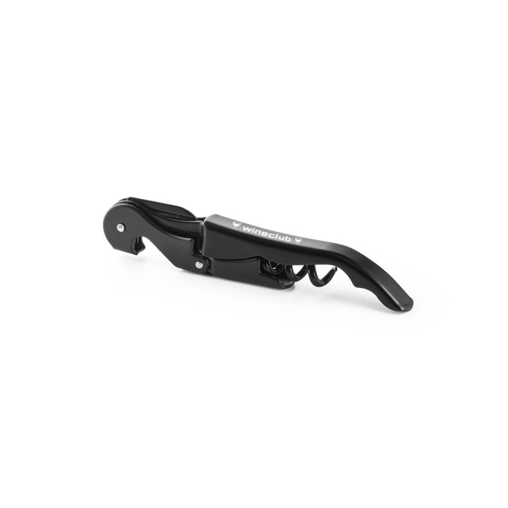 Abridor Gravação A Laser Metal Modelo Saca Rolhas E Canivete Sommelier Preto