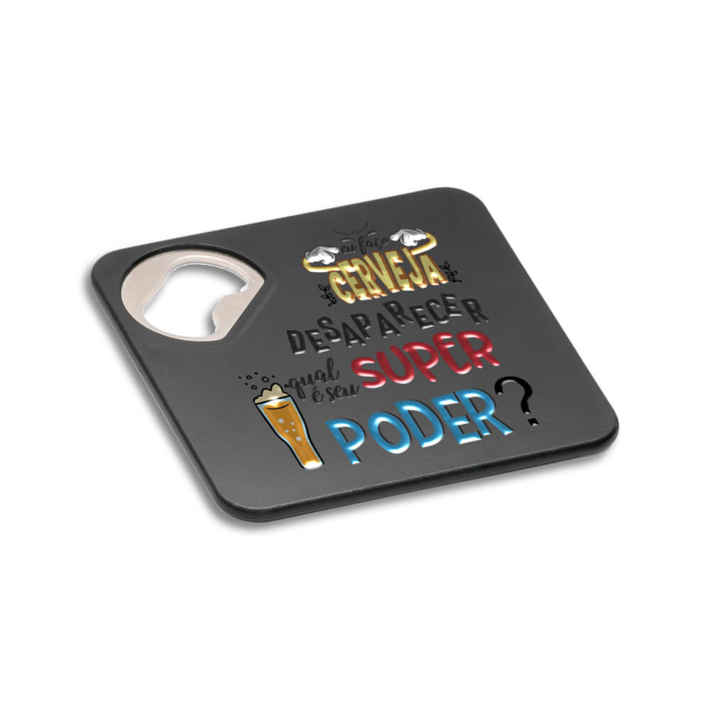 Abridor Com Porta Copo Modelo Funfaye (Preto)