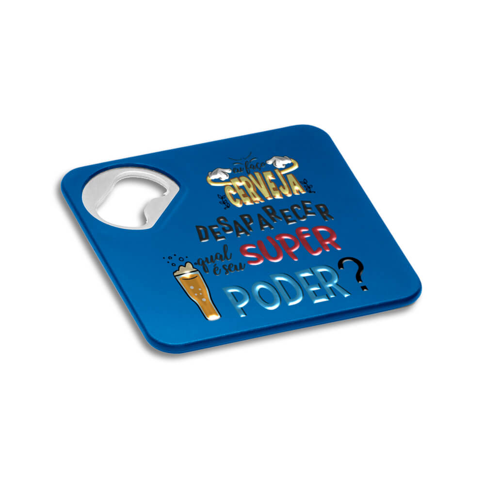 Abridor Com Porta Copo Modelo Funfaye (Azul)