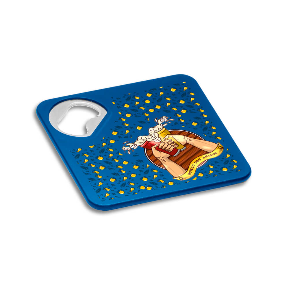 Abridor Com Porta Copo Modelo Funfaye (Azul)