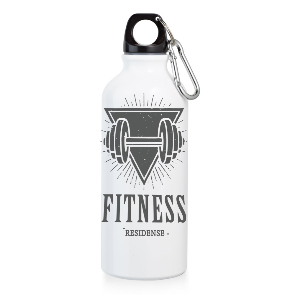 Squeeze De Alumínio Modelo Erald Com Mosquetão Gravação A Laser 360 (Branca)