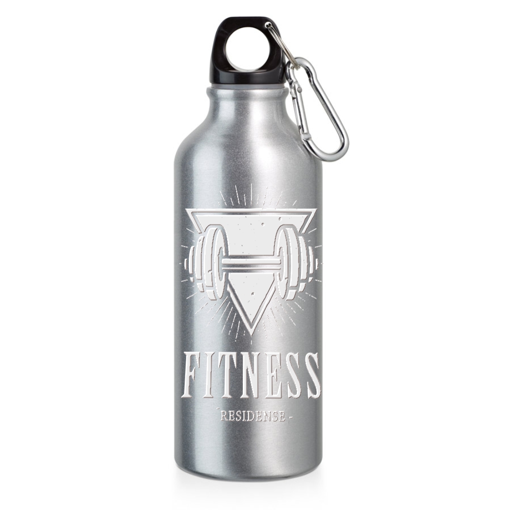 Squeeze De Alumínio Modelo Erald Com Mosquetão Gravação A Laser 360 (Cromada)