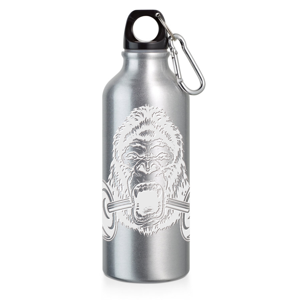 Squeeze De Alumínio Modelo Erald Com Mosquetão Gravação A Laser 360 (Cromada)