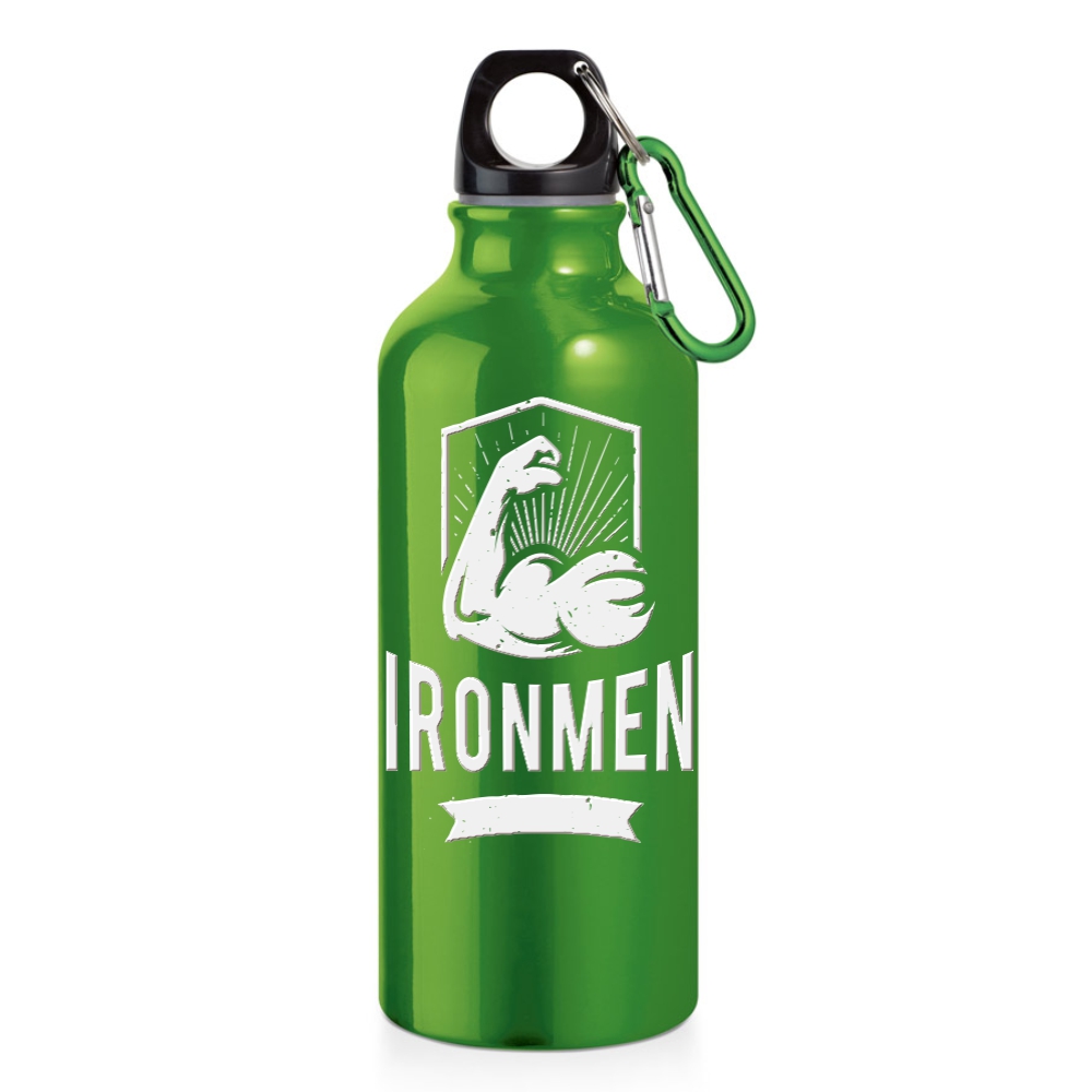 Squeeze De Alumínio Modelo Erald Com Mosquetão Gravação A Laser 360 (Verde)