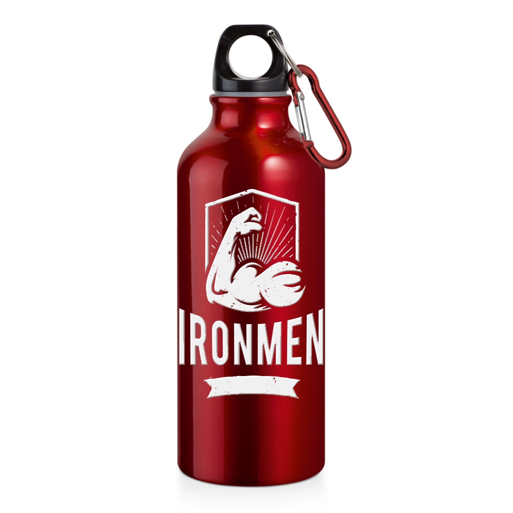 Squeeze De Alumínio Modelo Erald Com Mosquetão Gravação A Laser 360 (Vermelha)