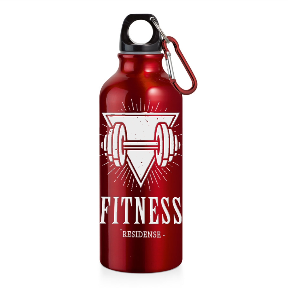 Squeeze De Alumínio Modelo Erald Com Mosquetão Gravação A Laser 360 (Vermelha)