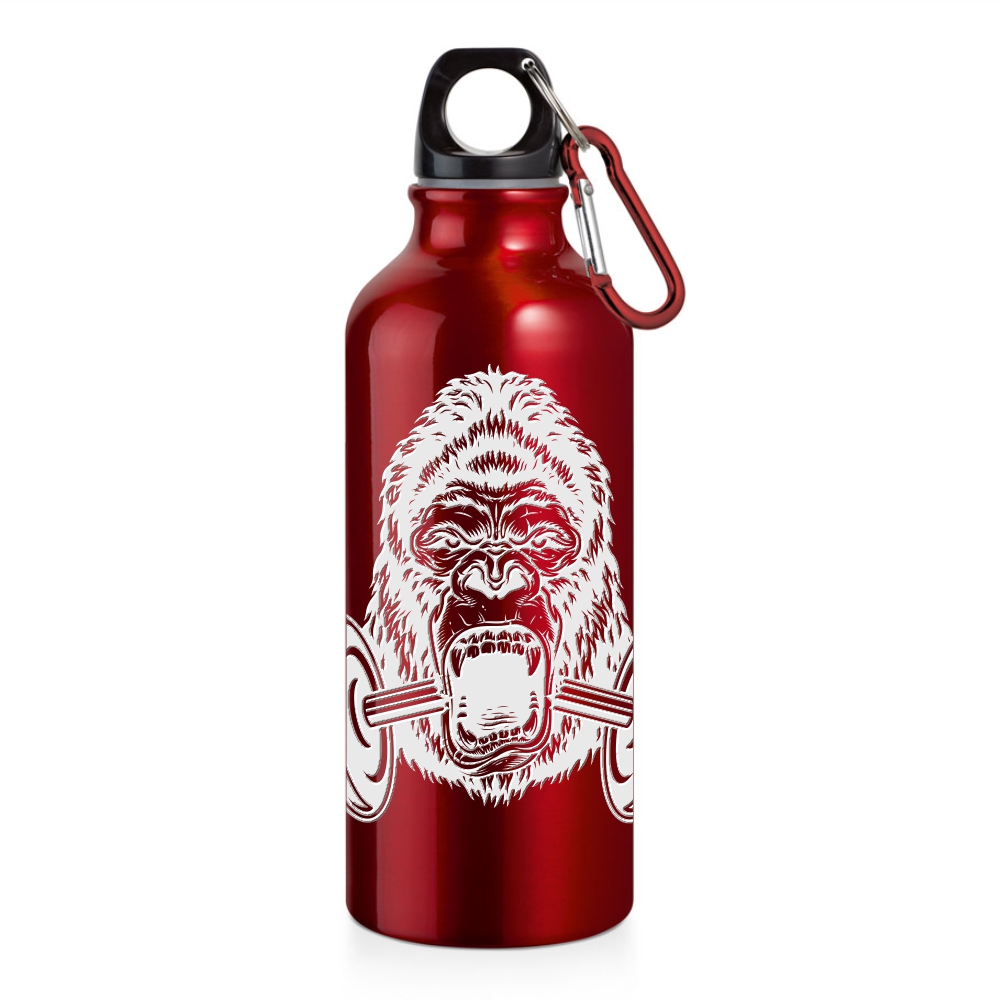 Squeeze De Alumínio Modelo Erald Com Mosquetão Gravação A Laser 360 (Vermelha)