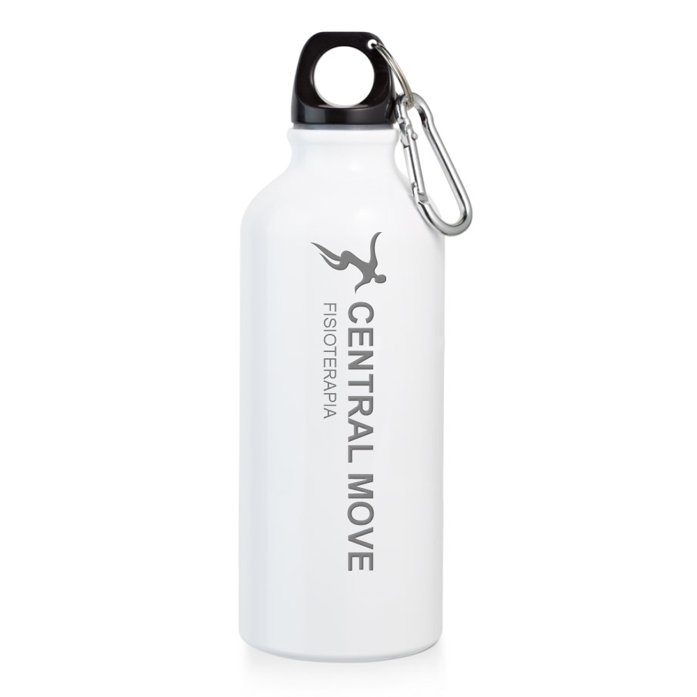 Squeeze De Alumínio Modelo Erald Com Mosquetão Gravação A Laser Frontal (Branca)