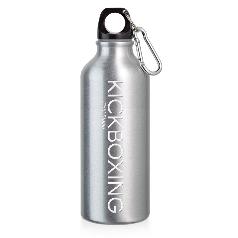 Squeeze De Alumínio Modelo Erald Com Mosquetão Gravação A Laser Frontal (Cromada)