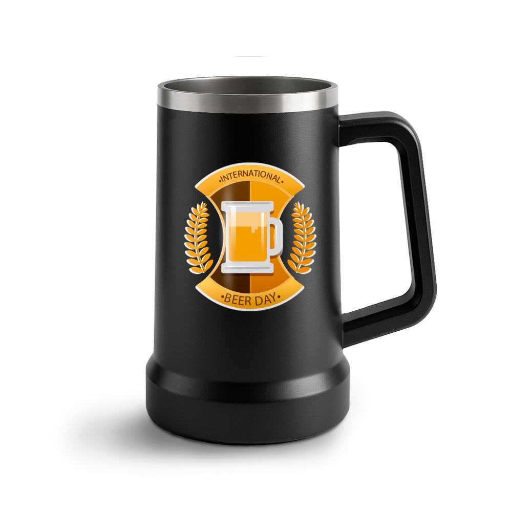 Canecas Térmicas Cerveja 700ml Adesivo Dtf Uv (Preta)