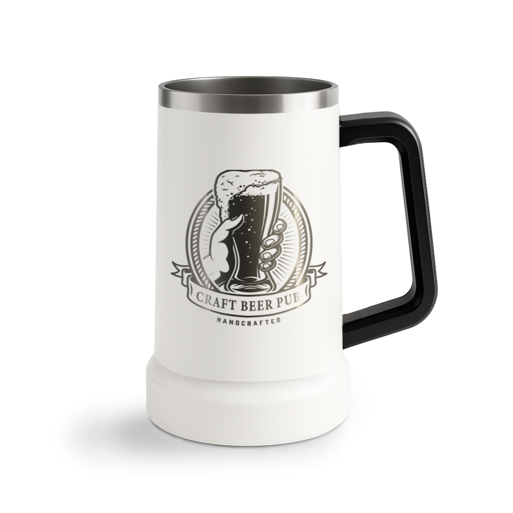 Canecas Térmicas Cerveja 700ml Gravação Frontal (Branca)