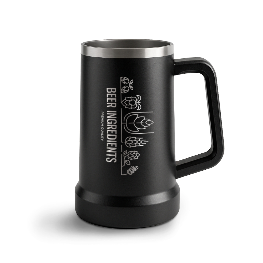Canecas Térmicas Cerveja 700ml Gravação Frontal (Preta)