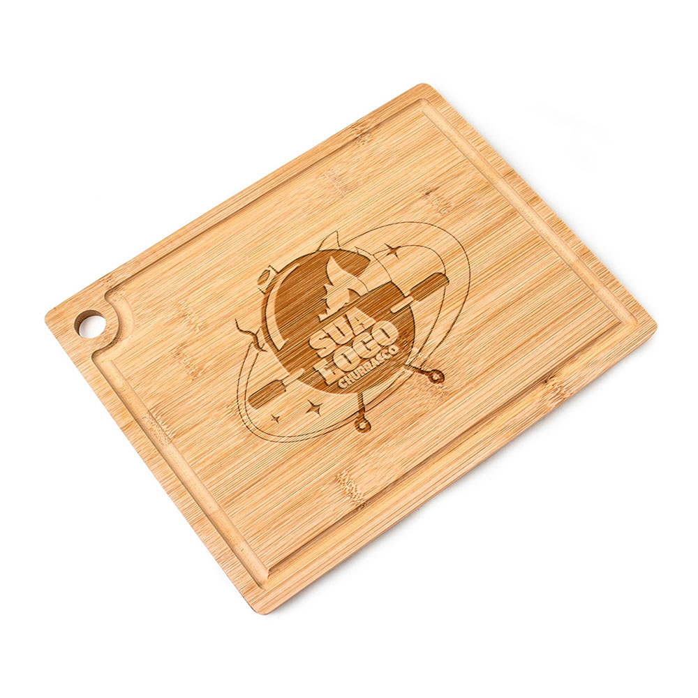 Kit Churrasco Tábua De Corte Com Canaleta