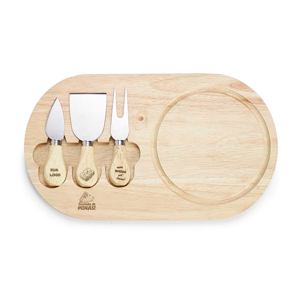 Kit Queijo: Tábua Com 3 Peças